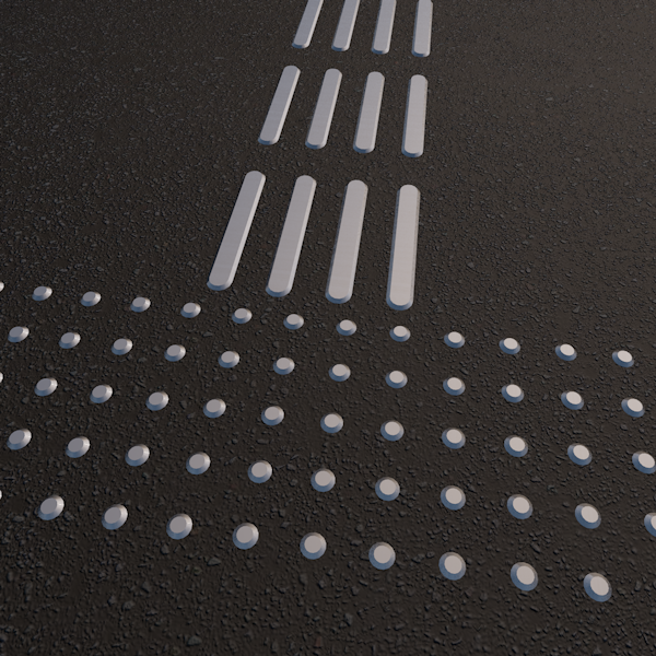 Bimcomponents Tactile Walking Surface Indicator Surface Mounted